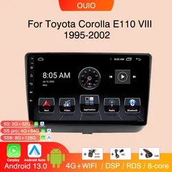 4G Android 13 Radio For Toyota Corolla E110 VIII 1995-2002 Right Wheel Car stereo Multimedia Player Carplay Auto GPS navigation