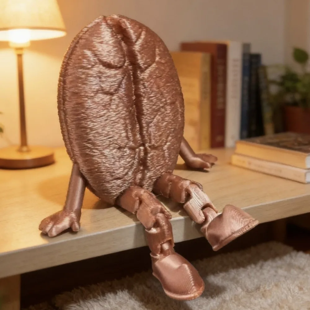 3D Print Coffee Bean Ornaments Multi Functional Funny Chocolate Ornament Sculpture Model Home Decorations Coffee Shop