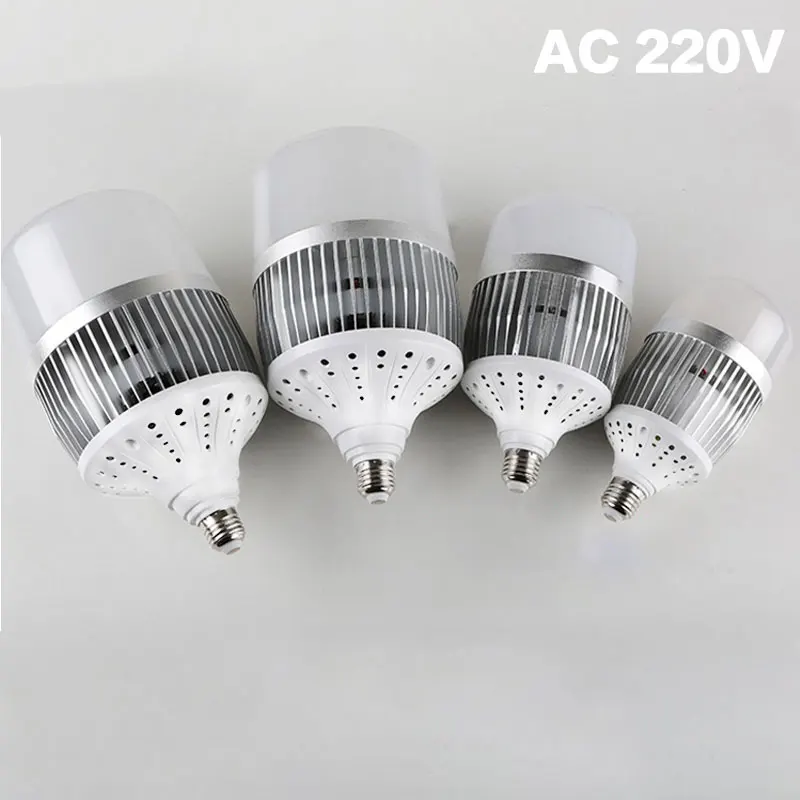 고출력 LED 램프 E27 E40 LED 전구, 스마트 IC 램프, LED 스포트라이트 테이블 램프 라이트, AC220V 50W 80W 100W 150W