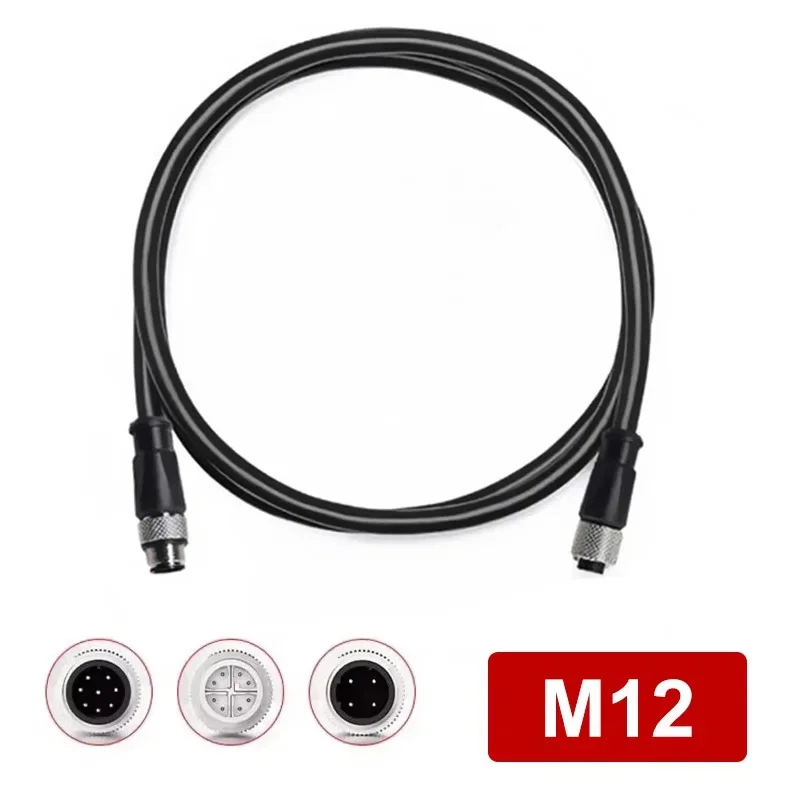 M12 4/8/12Pin Extension Cable A/D/X-Type Industrial Camera Network Male Female Wire Shielded Gigabit Drag Chain Connection Line