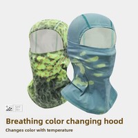 Thickened Fleece Warmth Cycling Face Mask Breathable Color Changing Headband Ski Windproof Cold Resistant Thermal Sensing Fac...
