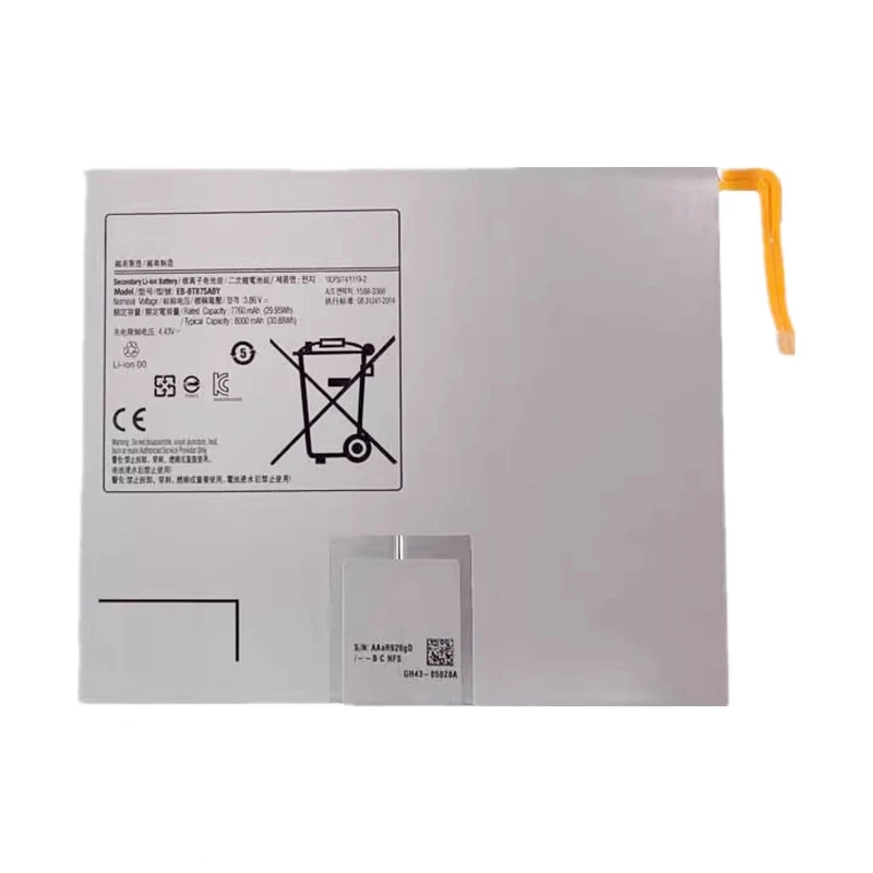 。.for Samsung Galaxy Tab S8 SM-X700 SM-X706 Tablet Battery EB-BT875ABY.。