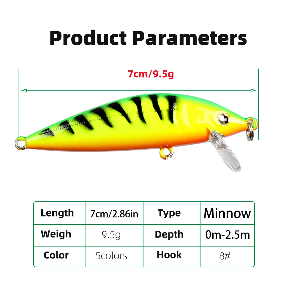 Señuelo Minnow hundimiento con ojos 3D – Wobbler de plástico - imagen 5