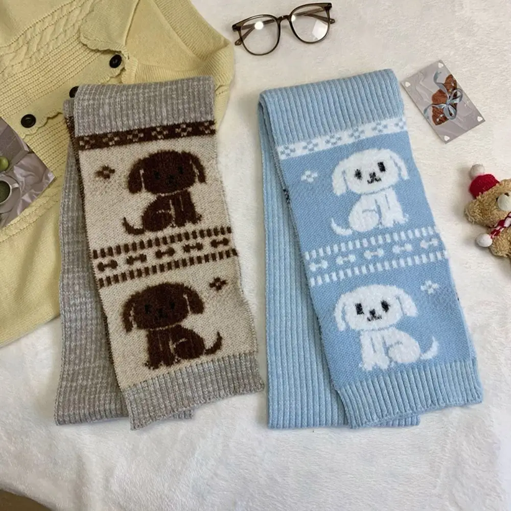 الحلو بارد الكرتون القط وشاح محبوك رقيق الباردة حماية جرو الدراجات منديل عارضة النمط الياباني الشتاء وشاح من الصوف #2