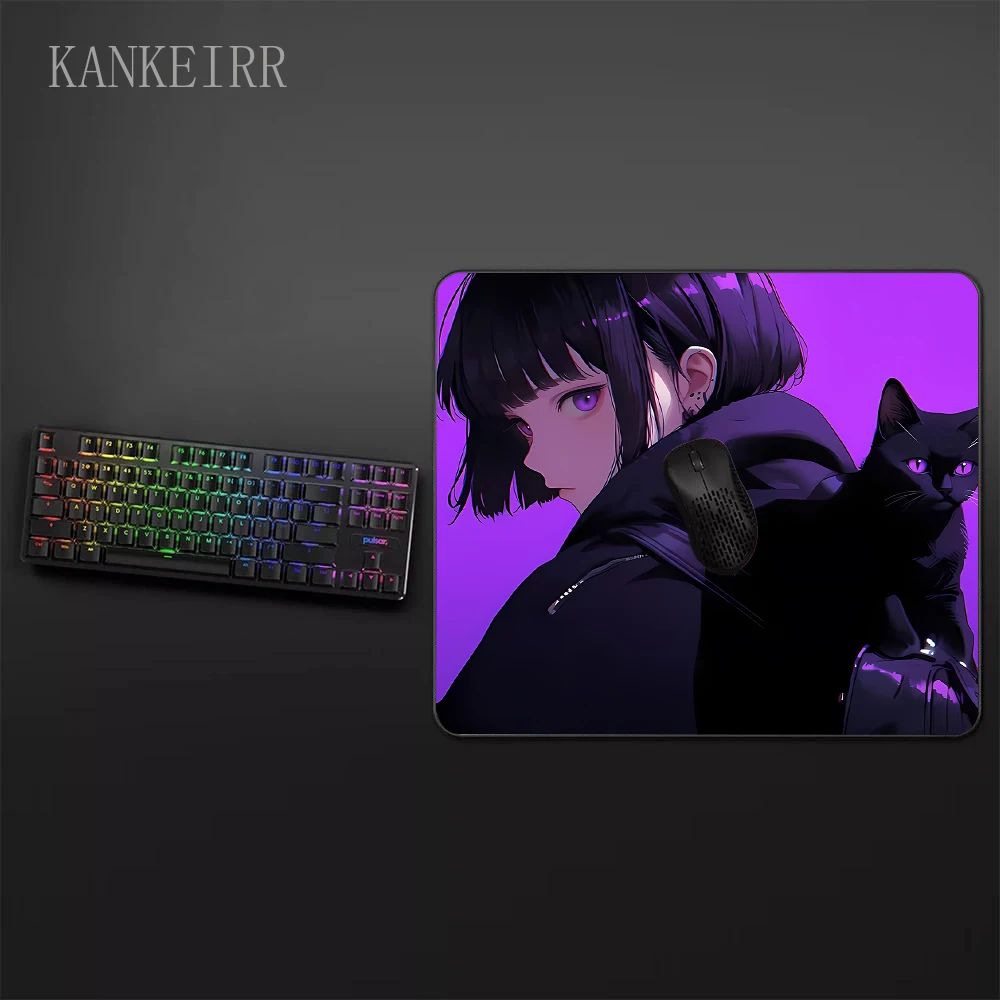 Kawaii Anime violet fille tapis de souris 450x400MM Balance e-sports tapis de souris de jeu Premium tapis de souris jeu tapis de clavier professionnel