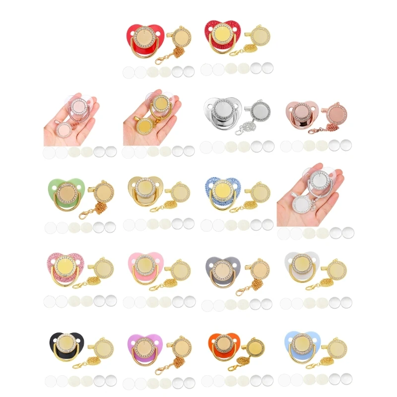 

57EE DIY Thermal Sublimation Pacifier Comfort Appease Soother Newborns Shower Gift