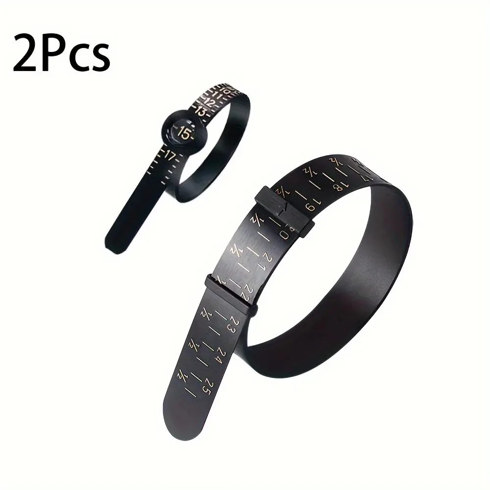 2Pcs Ring and Bracelet Sizer Measuring Tool Set Reusable Finger Gauge Bangle Sizing Stick for Jewelry Making Women Men