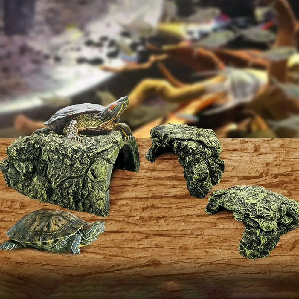 Easy To Clean Resin Fish Shrimp Hiding Cave Landscape Decor Turtle Shelter Fish Tank Scenery House Shrimp