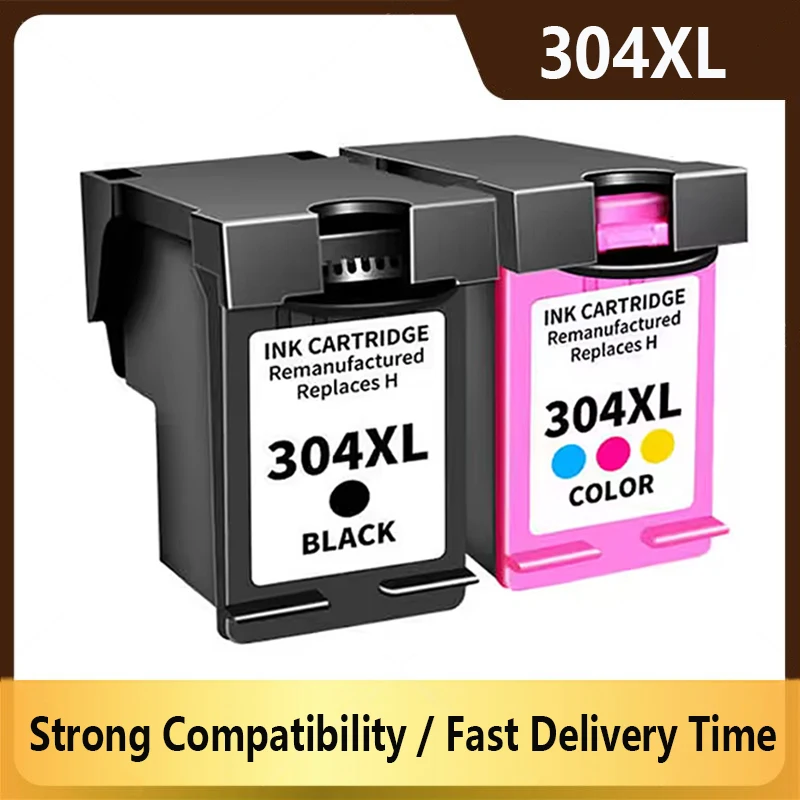 304XL Ink Cartridge Compatible for HP304 HP 304 XL Envy 5010 5020 5030 5032 5034 Deskjet 2632 2630 2620 3720 3721 3723 Printer
