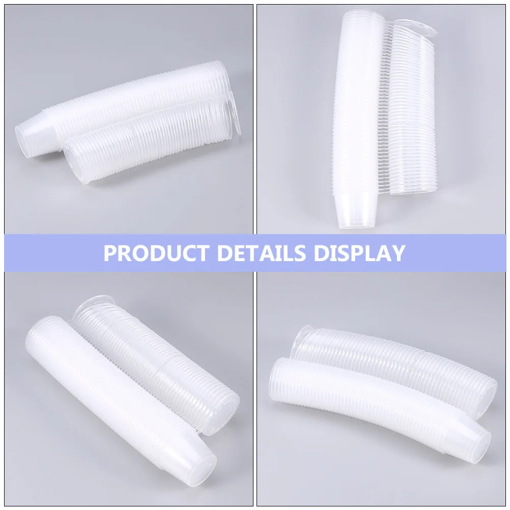 

100pcs Disposable Seasoning Box Transparent Plastic Round Storage Container For Sauce Condiments Dessert Jelly Restaurant Use