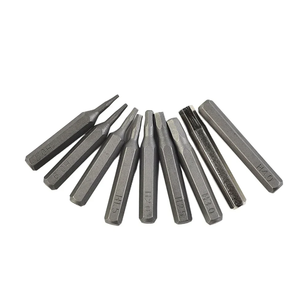 1 Pc Screwdriver Bit Small Hex Screwdriver Bits H0.7 H0.9 H1.5 H2. H3 H4  4mm Hex Shank  For Pneumatic / Electric Screwdriver