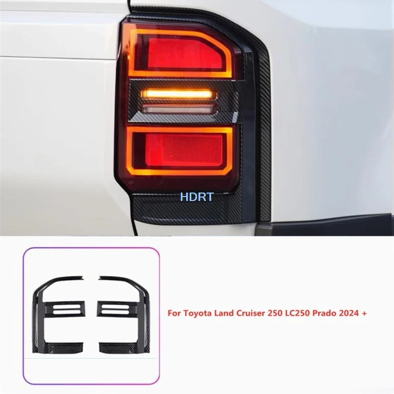 

Car Styling Tail Light Frame Rear Fog Lamp Cover Protector Decoration Accessories For Toyota Land Cruiser 250 LC250 Prado 2024 +