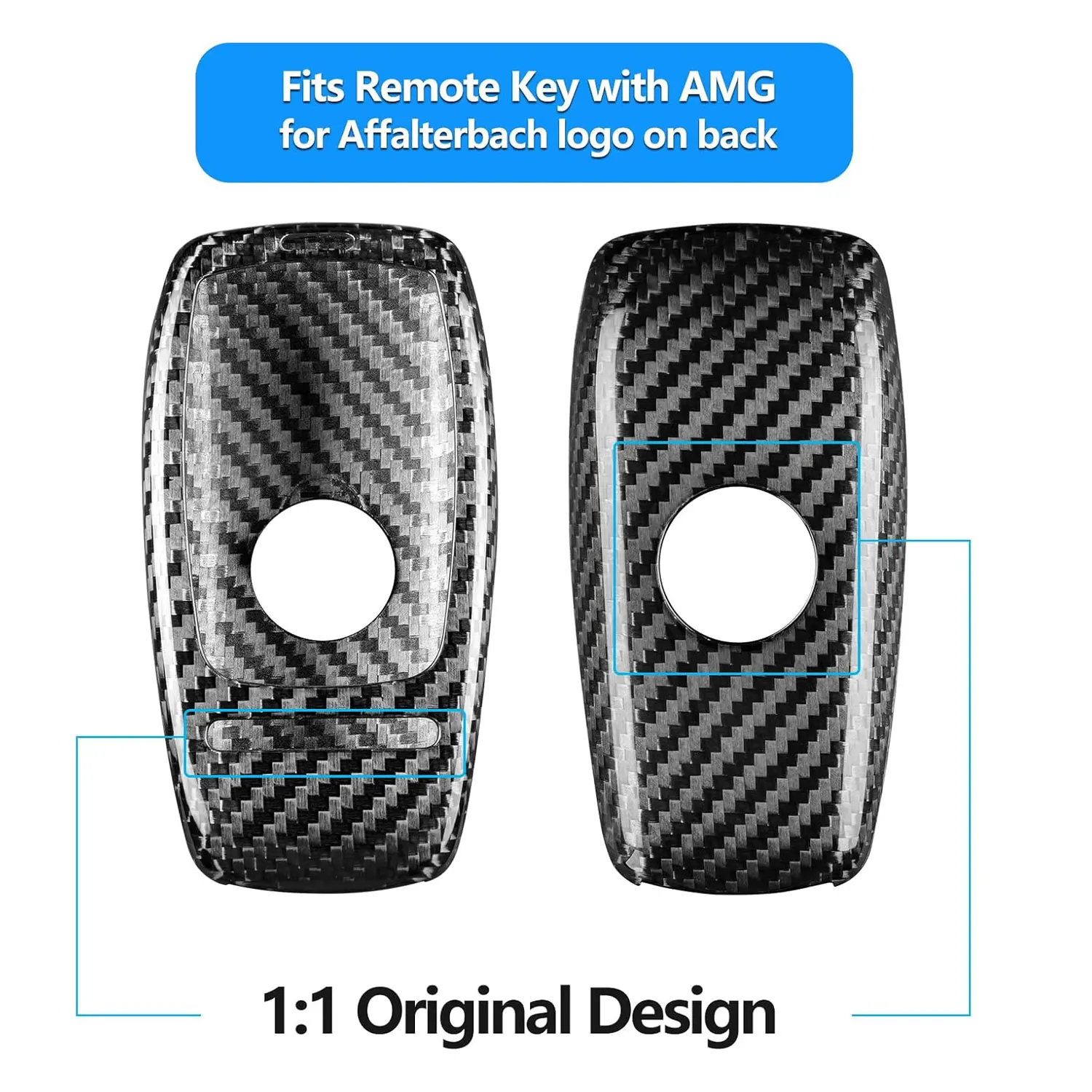 Carbon Fiber Key Shell Case Cover for Mercedes Benz AMG A220 CLS E E63S GLE350 4Matic S Car Remote Key Fob Protector accessories