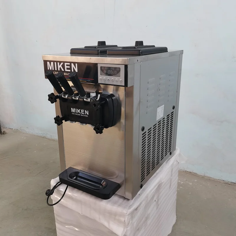 Машина для мороженого, мини-коммерческая двойная система, 3-фрагменная мини-машина для мягкого мороженого, настольный компьютер большой емкости