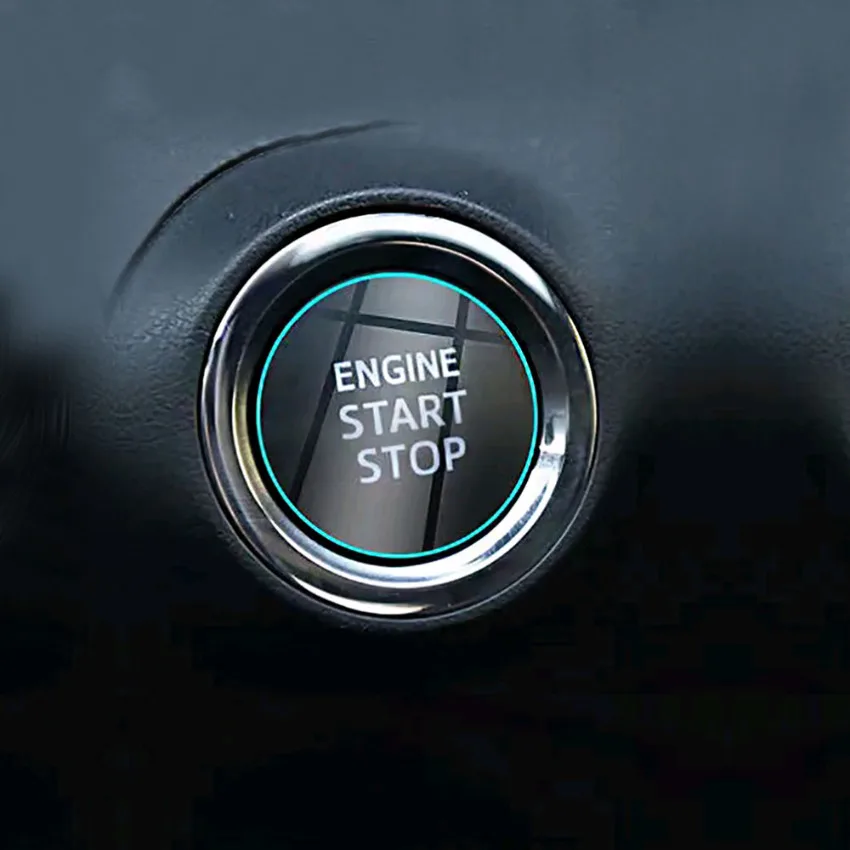 

1Pc Universal Interior Stickers Car Engine Ignition Start Stop Button Protective Film Sticker Transparent Car Button Film