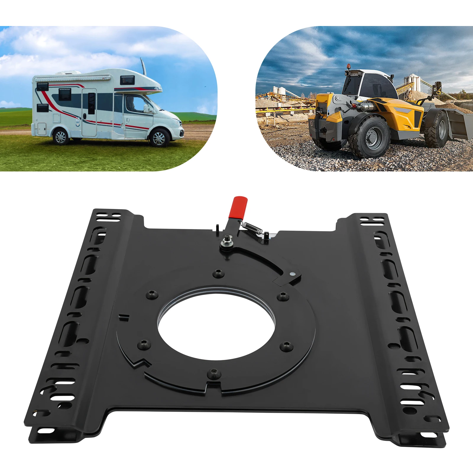 Universal Seat Swivel Base Load 130kg RV Caravan Steel Plate Swivel Seat Base 360 Degree Rotatable for RV Camper Bus