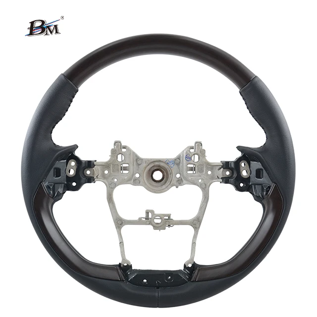 

BM Leather Peach Wood Steer Wheel for Lexus ES NX RX GX LM LS Landcruiser FJ-300 Series Toyota Camry Corolla PU