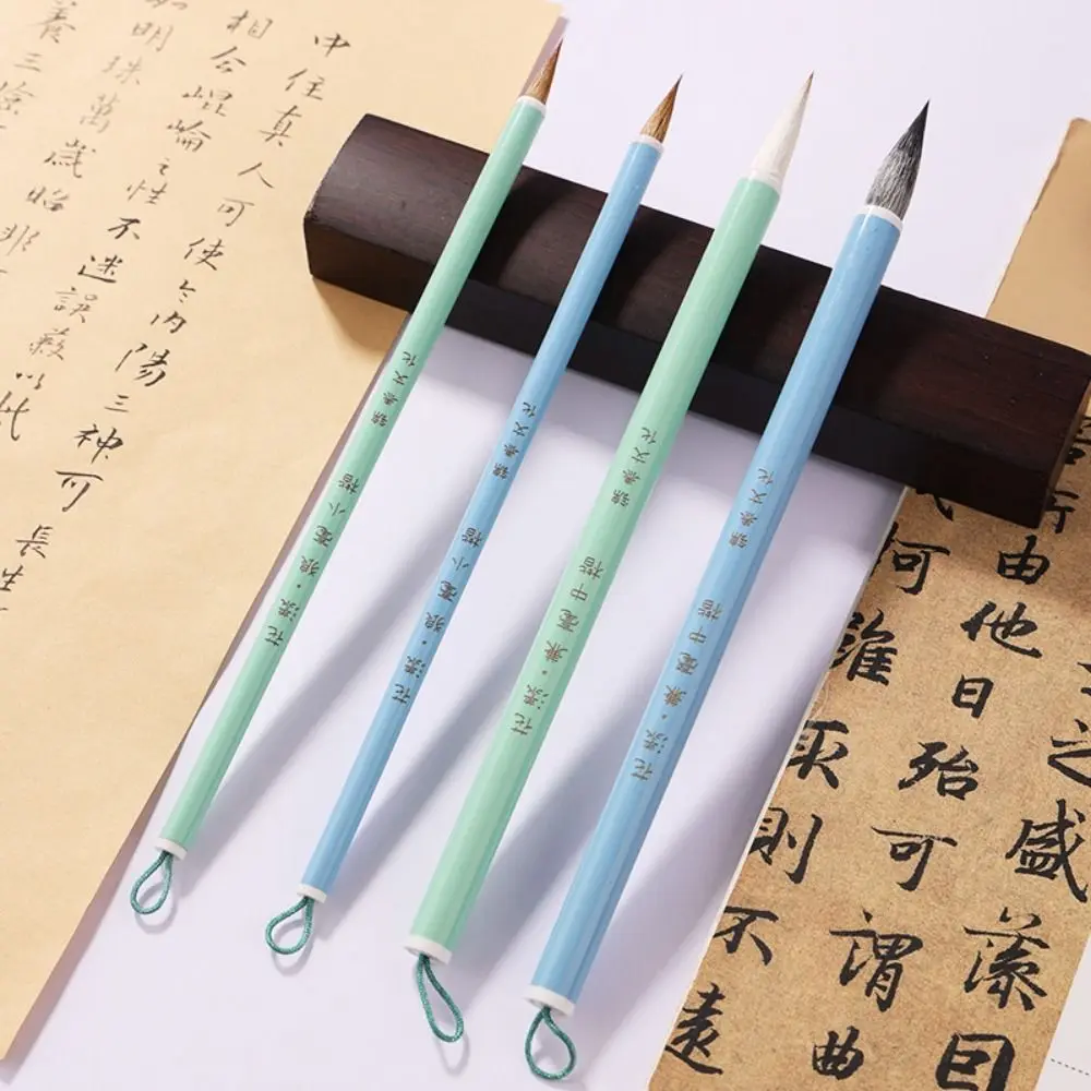 

Oil Watercolor Chinese Calligraphy Brush Wolf Hair Wood Scriptures Writing Brush Oil Painting Art Paint Brush Drawing Tool