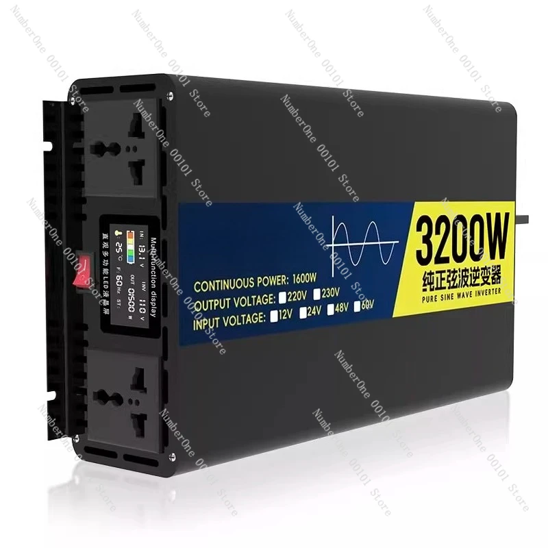 

Pure sine wave inverter 12v24v48v60v72v to 220v steam truck outdoor stall battery converter