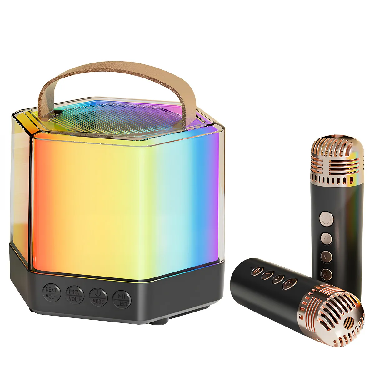 Mini Karaoke Machine Portable Karaoke Speaker Microphone Set for Adults Birthday Party Home Singing Entertainment
