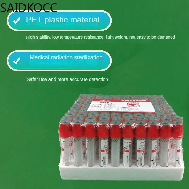 Disposable Sterile Biochemical Vacuum Blood Collection Tube 10ml Empty Vac Tube Vacutainer No Anticoagulant CE Mark 100  / PK