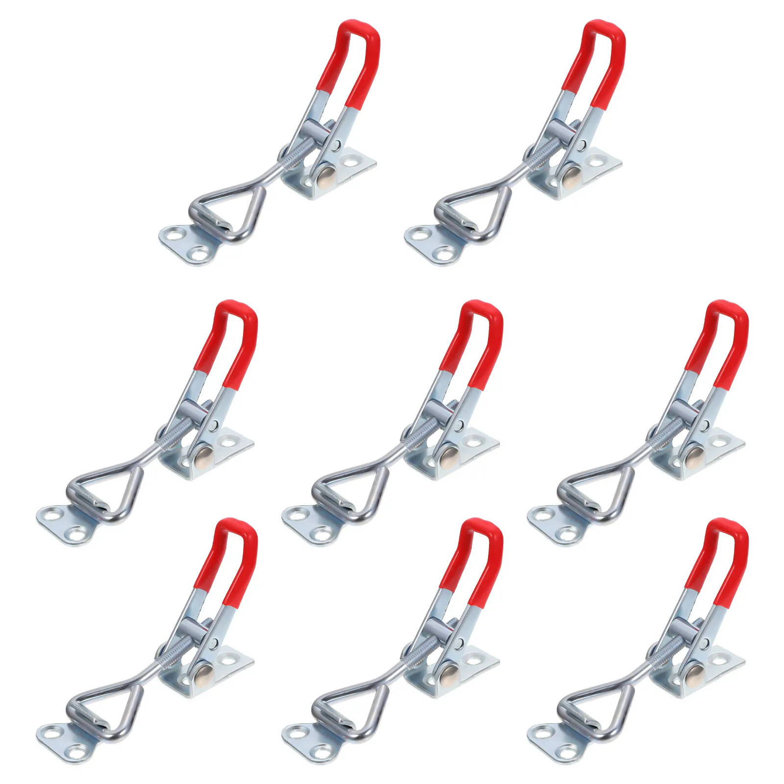 8Pcs Adjustable Pull Latch Clamps Heavy Duty Iron Toggle Latch Hasp for Cabinets Boxes Quick Release Use Toggle Clamp