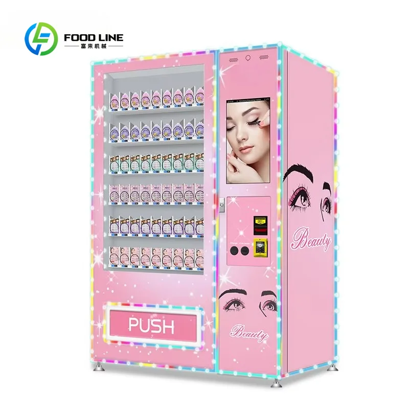 Customized Attractive Design Self-service Smart Cosmetic Vending Machine Beautiful Hair&eyelash Vending Machine Beauty
