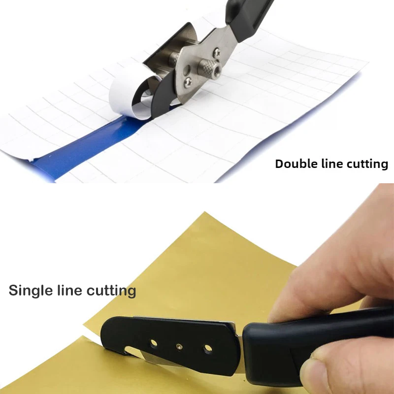 TOFAR Double Heads Vinyl Cutter Knife Car Wrap Film WallPaper Back Slitter Window Tint Stickers Cutting Tool Safety Blade Cutter