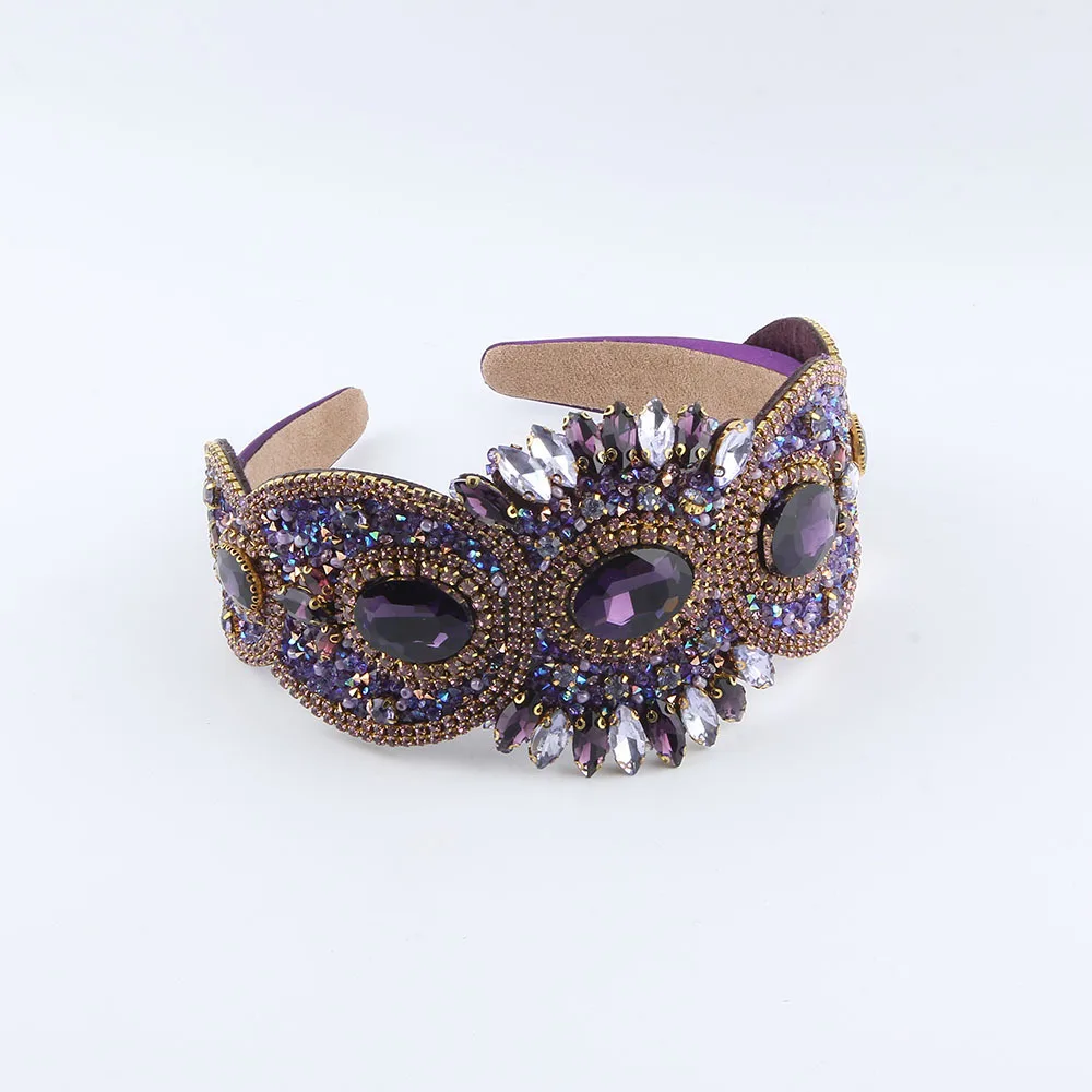 

Новая модная повязка для волос с бриллиантами в стиле барокко, винтажная роскошная трансграничная заколка для волос Ele Dance Fem, заколка для волос