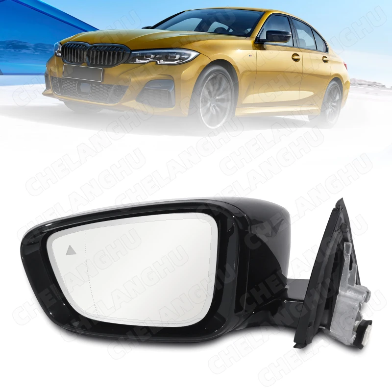 

Left Driver's Side 9 Pins Plug For BMW 320i 330i 330e 2019-2023 LHD Car Black Painted Rear Mirror Assembly Turn Lamp 51169854785