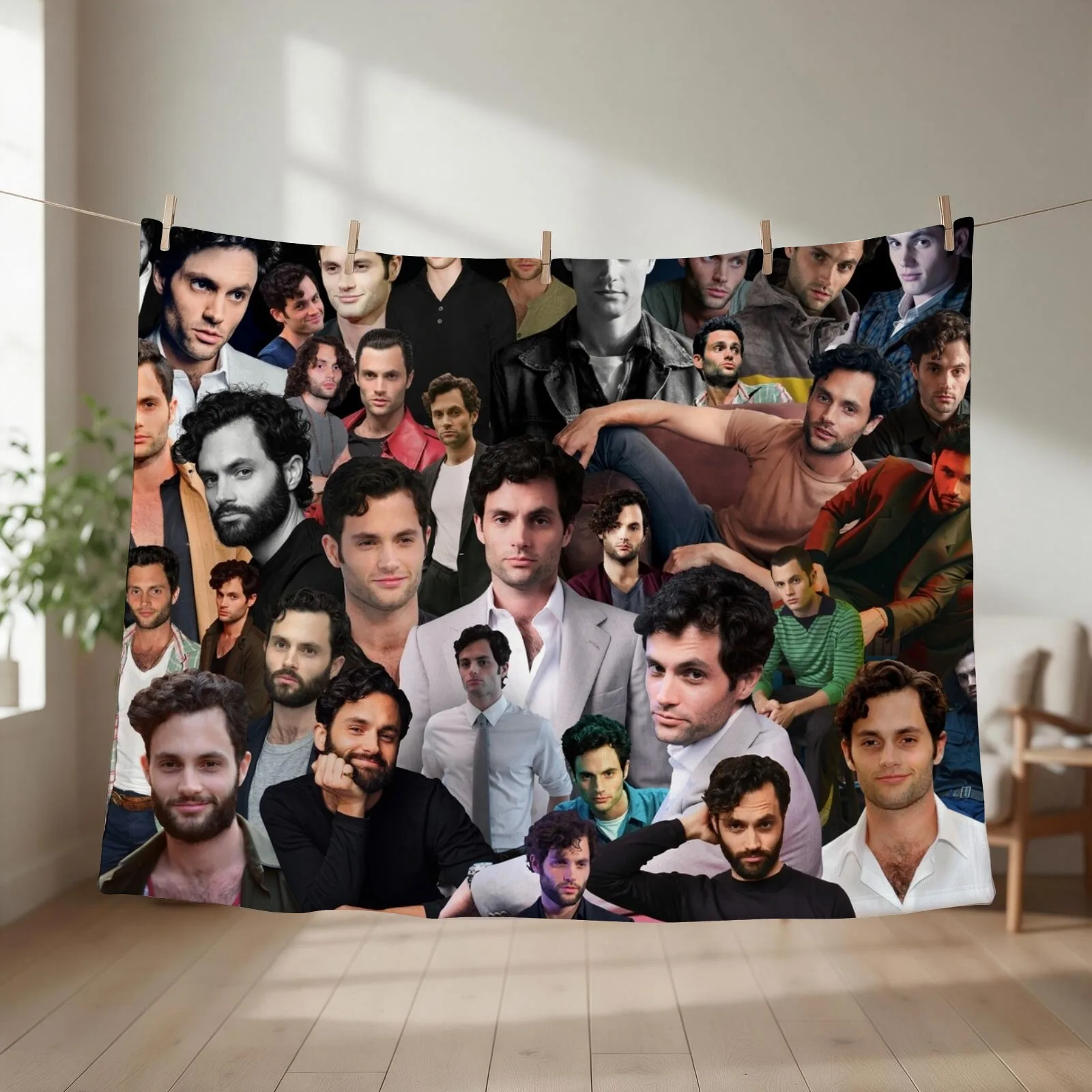 Penn Badgley Throw Blanket Personalized Gift Sofa Throw Soft Plush Plaid Designers Blankets