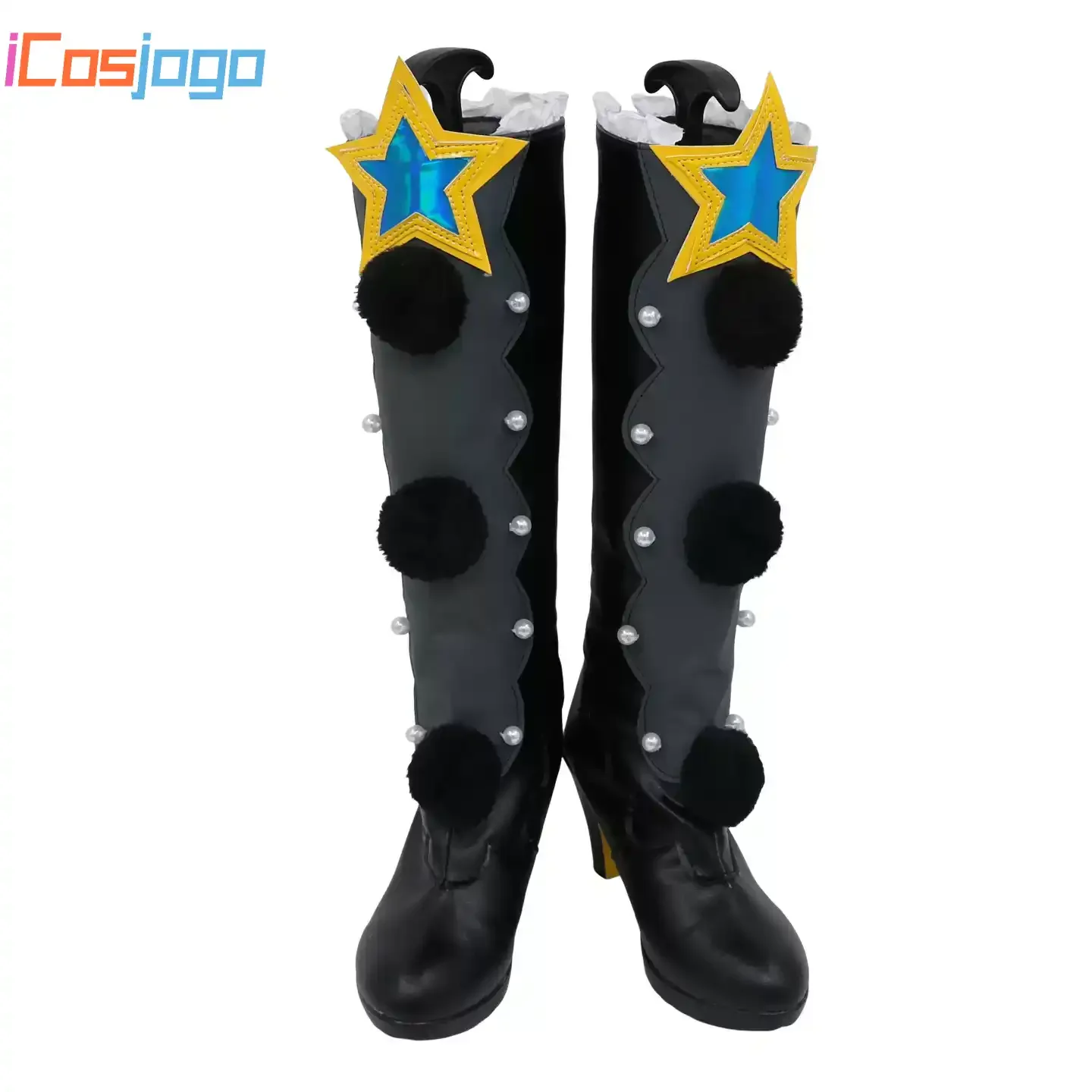 Identity V 	 Chaussures de Cosplay Mime Dream Wanderer, bottes de carnaval d'halloween, chaussures en cuir PU, accessoire de Costume de Cosplay