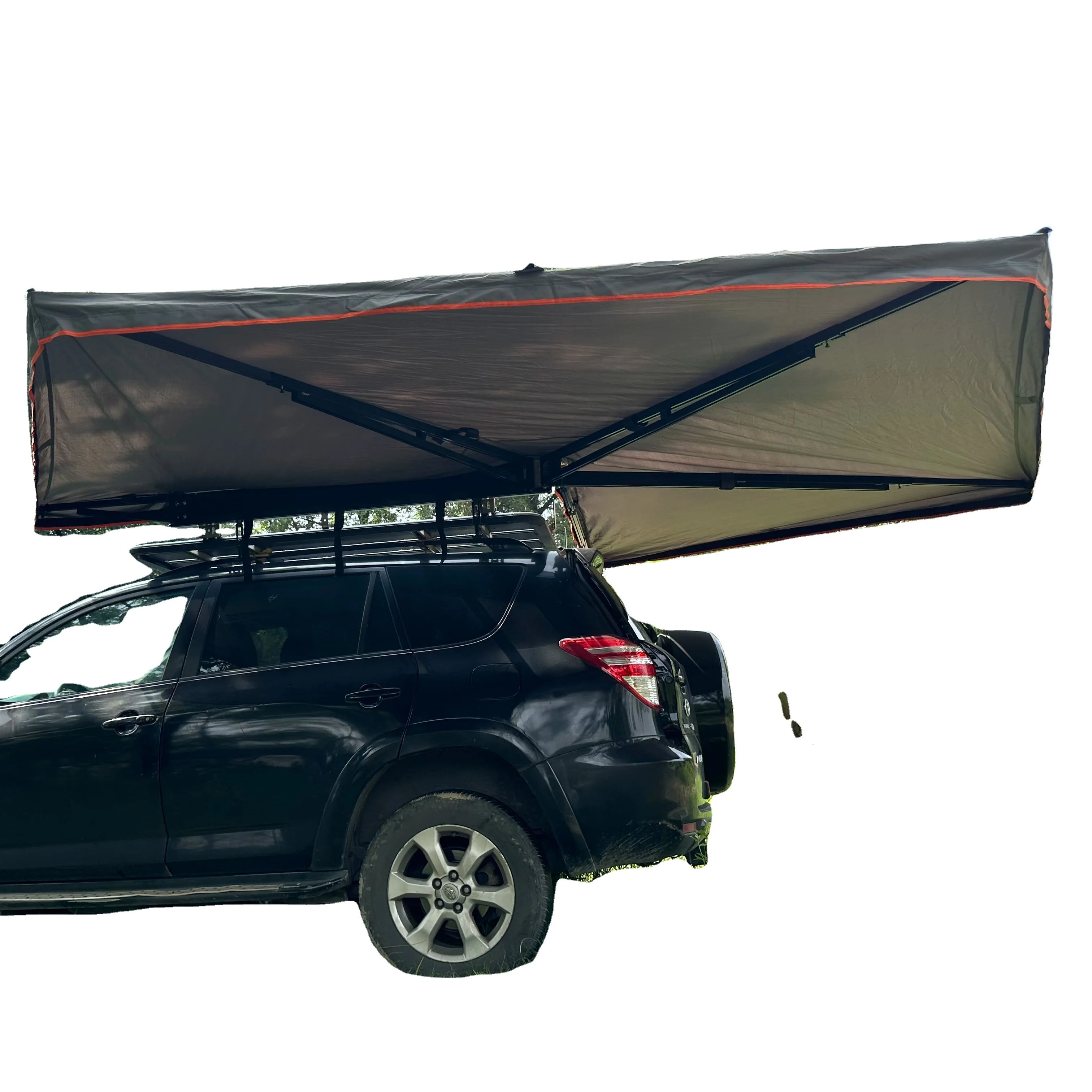 Custom metal enclosure retractable camping 180 degree roof freestyle fox awning