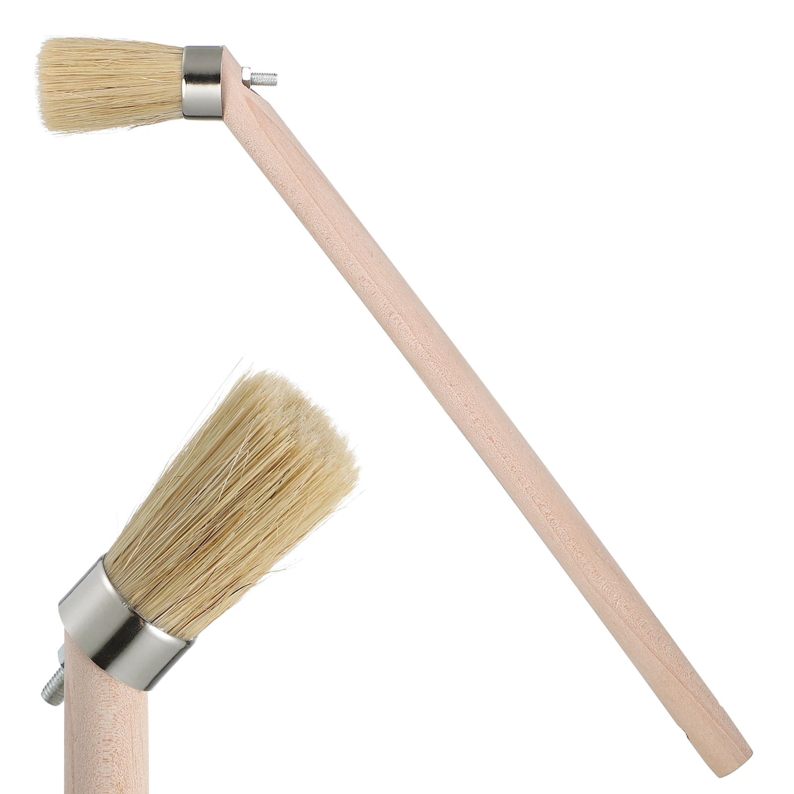 

Angled Tire Brush 25Cm Wood Handle Durable Lubrication Tool Automotive Maintenance Wheel Service Tire Repair Tools