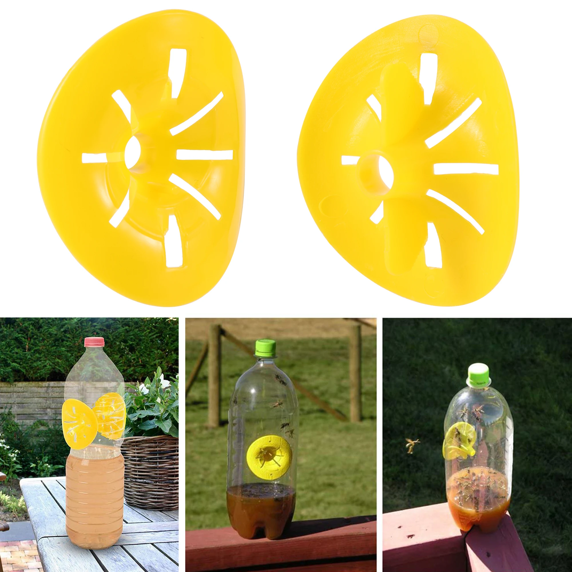 10Pcs Reusable Bee Catcher Flower Shaped Flying Insects Funnel Pest Wasp Trap Beekeeping Home Garden Trap Bee Hornets Catcher