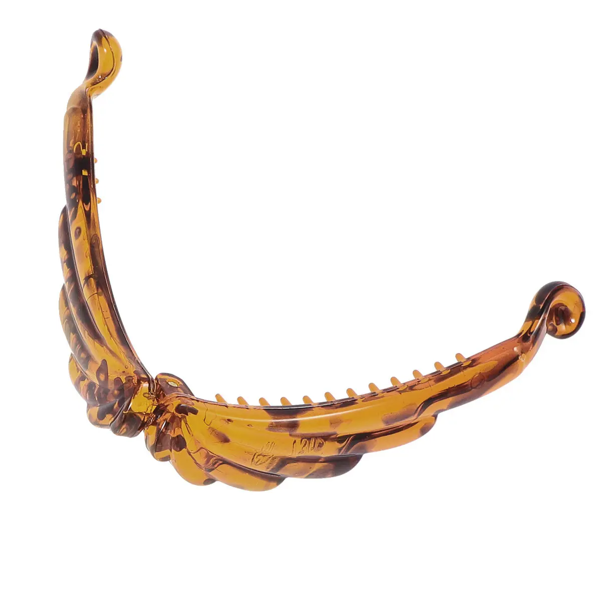 Fine Hair Clip Banana Shaped Ponytail Holder Updo Hair Claw Fast Styling Secure Hold for Office Beach Party Deep Coffee