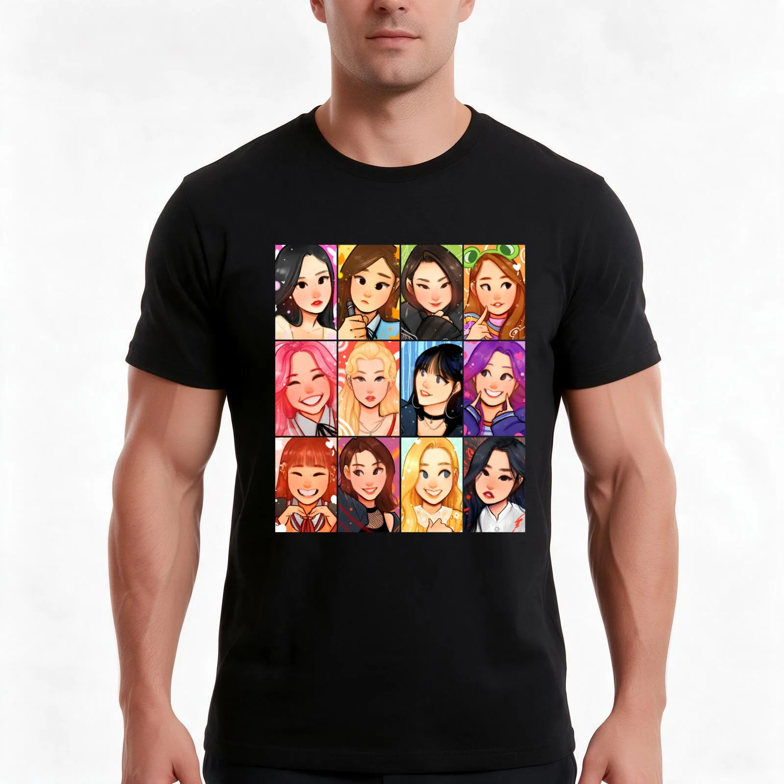 LOONA T-Shirt, Summer Casual Cotton Tee, Oversized Streetwear Tops, Vintage Graphic Print, Loose Fit Short Sleeve, 100% Cotton