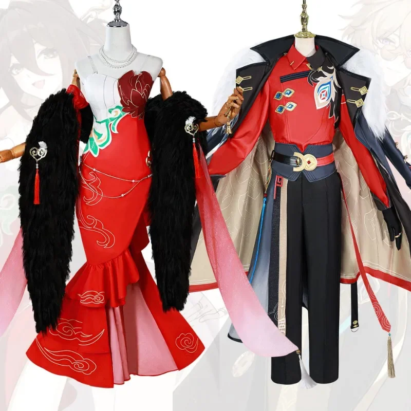 

Game Honkai Star Rail Cosplay Costume Tingyun Aventurine Cos Outfits Halloween Carnival Party Suit Wig Full Set For Men Women