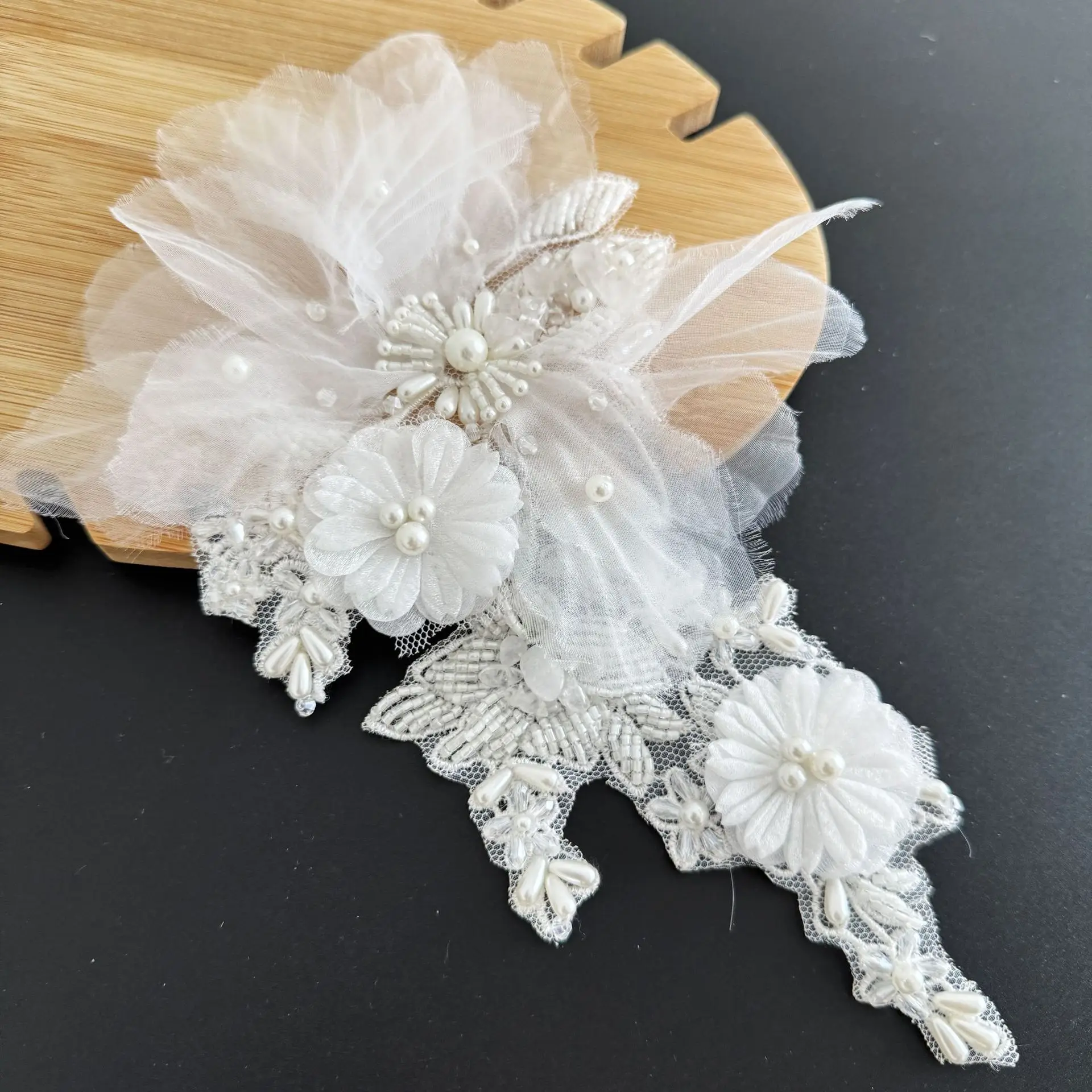 Accessories Handmade Bead Lace Flower Wedding Dress Accessories High Appearance Level Delicate