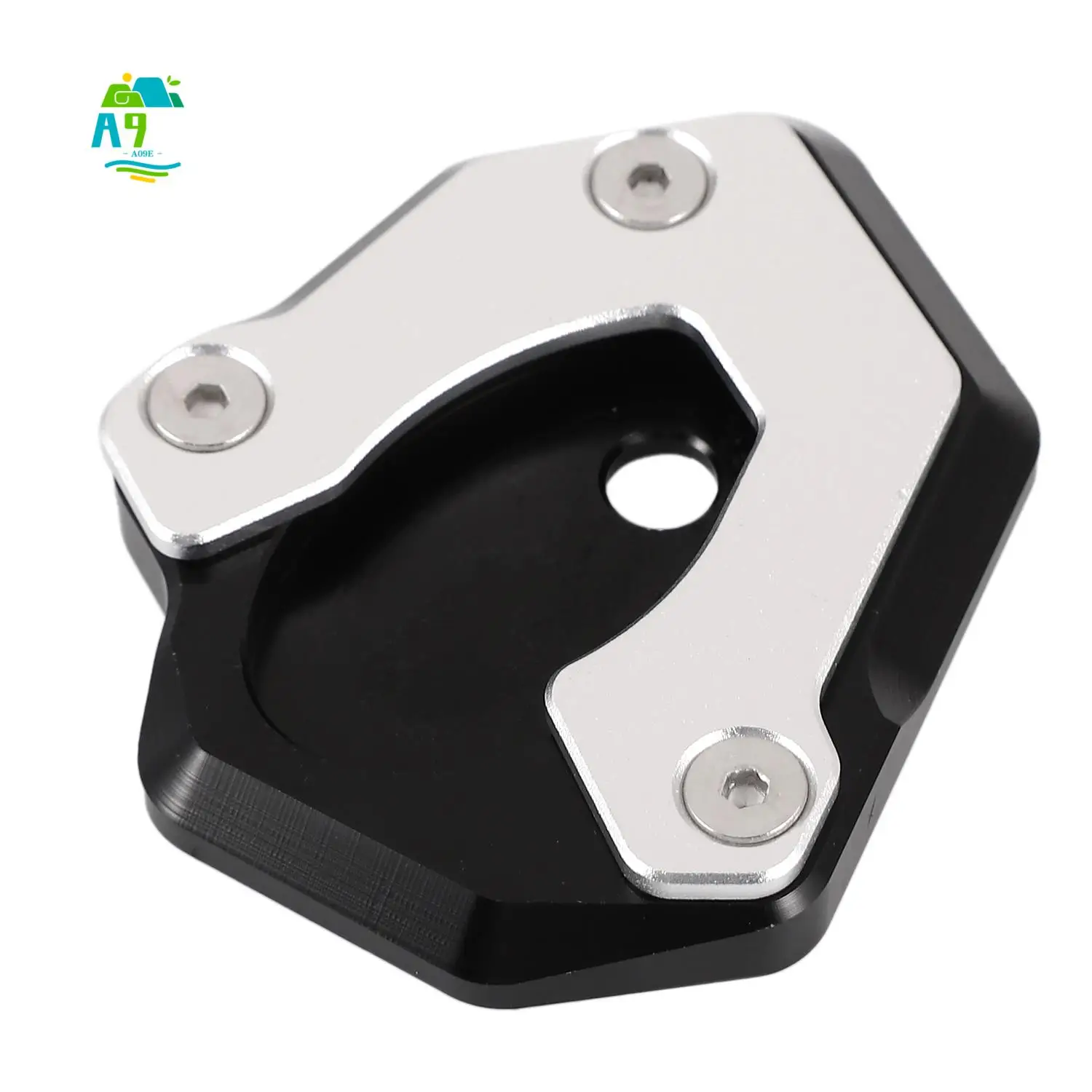 A09E-Motorcycle Kickstand Foot Side Stand Extension Pad Support Plate For Kawasaki Z400 Z650 Z900 Ninja 250/300 650 Er-6N Er-6F