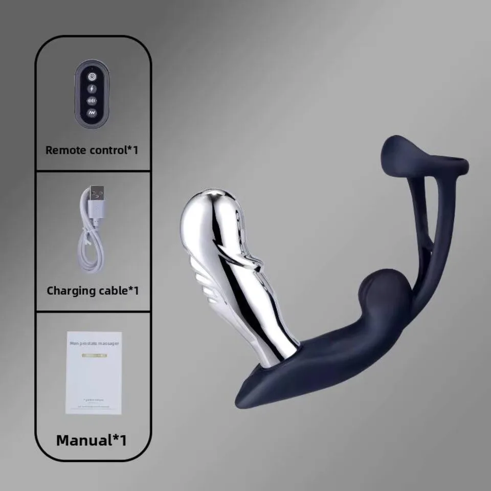 التحكم عن بعد اللاسلكية جهاز تدليك البروستاتا أدوات المكونات الشرج صدمة كهربائية قابلة للشحن هزاز لعبة الجنس الذكور للرجال