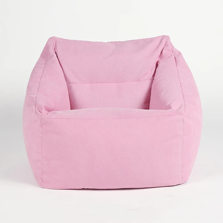 for Living Room Pink lazy sofa Washed Canvas Bean Bag foam sofa Cover/Beanbag Chair For Adult Kids pink sofa set furniture