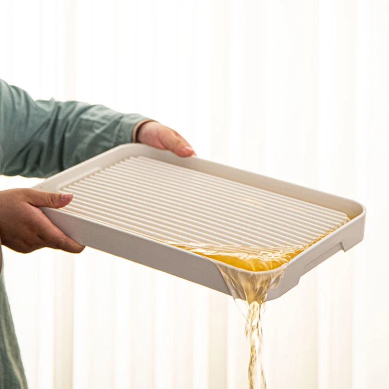 Flowing water tea tray, household office dry foam table, simple plastic drainage and storage dual purpose small drainage tray