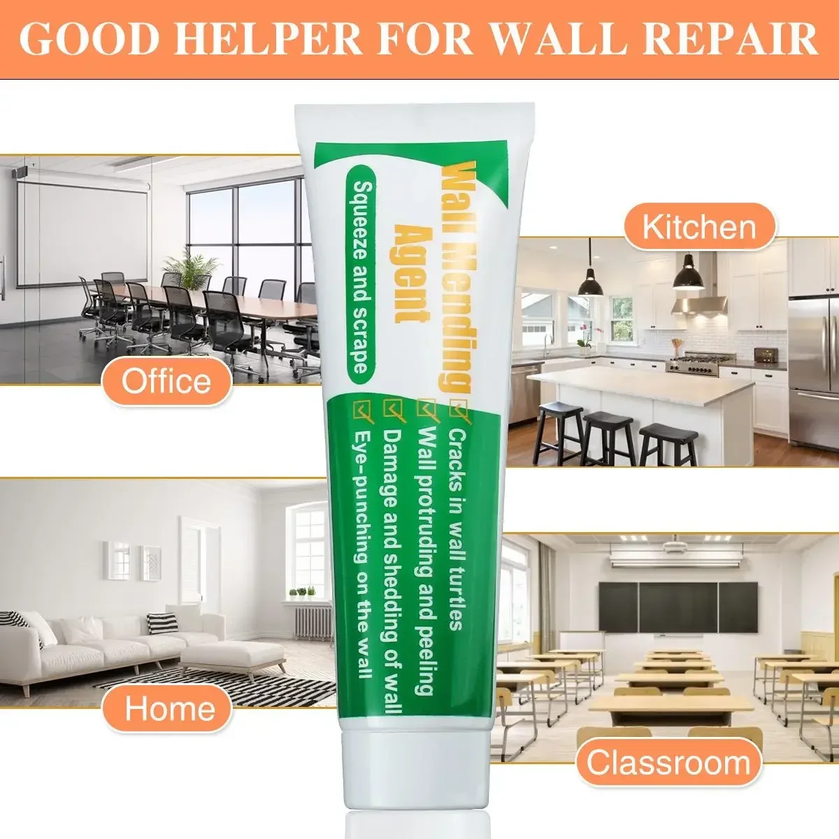 New Hot Sale Wall Mending Agent 100g Wall Repair Cream with Scraper Paint Valid Mouldproof Quick-Drying Patch Restore