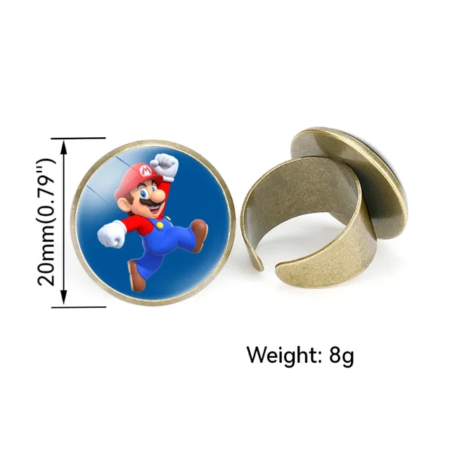 Super Mario Bros Creative Alloy Ring Boy Girl Fashion Animation 