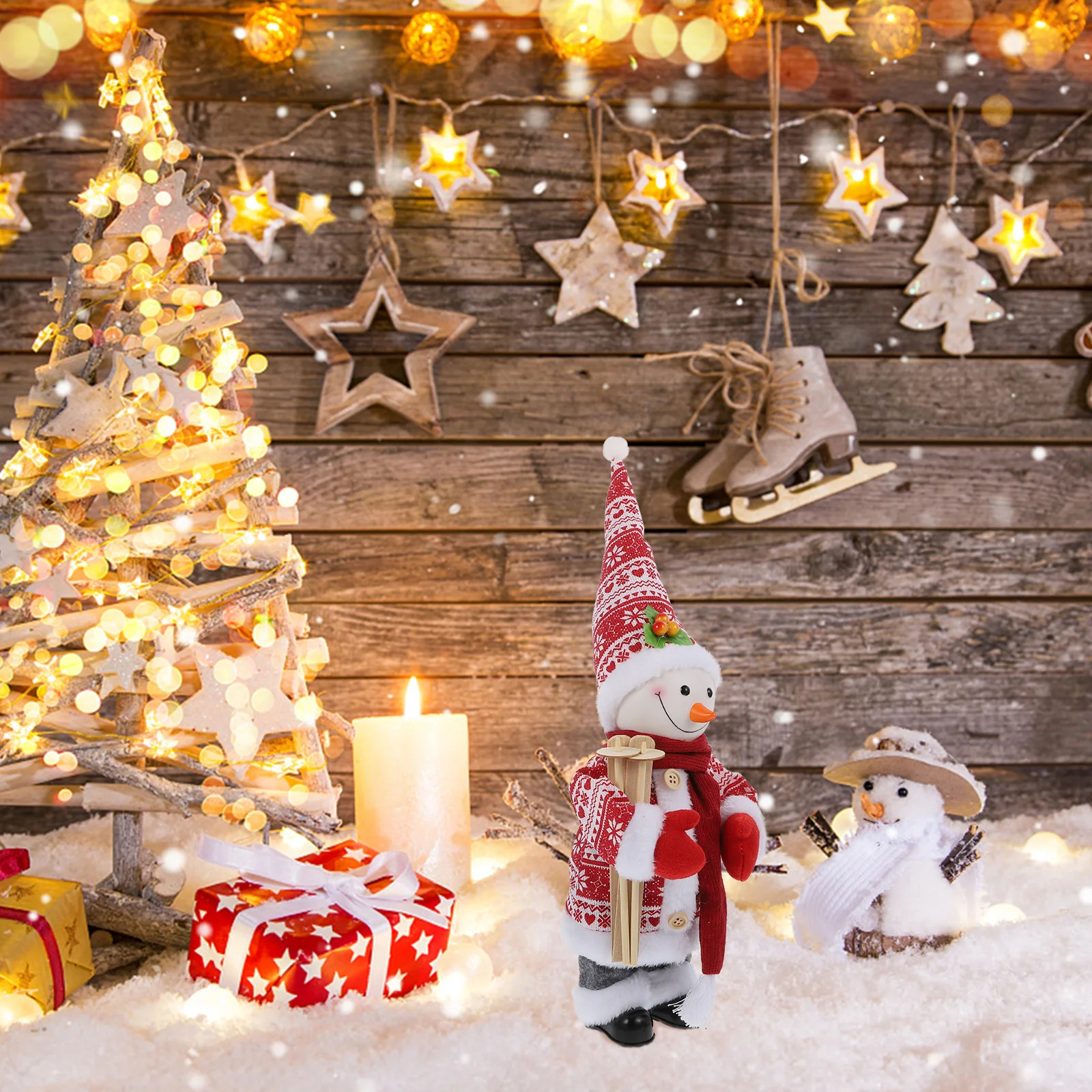 

Dancing Home Christmas Music Adornment Exquisite Gift Decor Cartoon Gift Xmas Home Decor Music Snowman Ornament Luminous Dancing