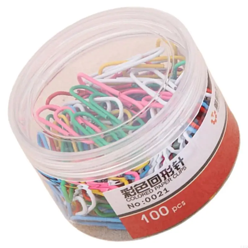 F42D Colorful Paper Clips Bookmarks 28mm Marking Clips Letter Clips Metal Clips Office Clips School Supplies