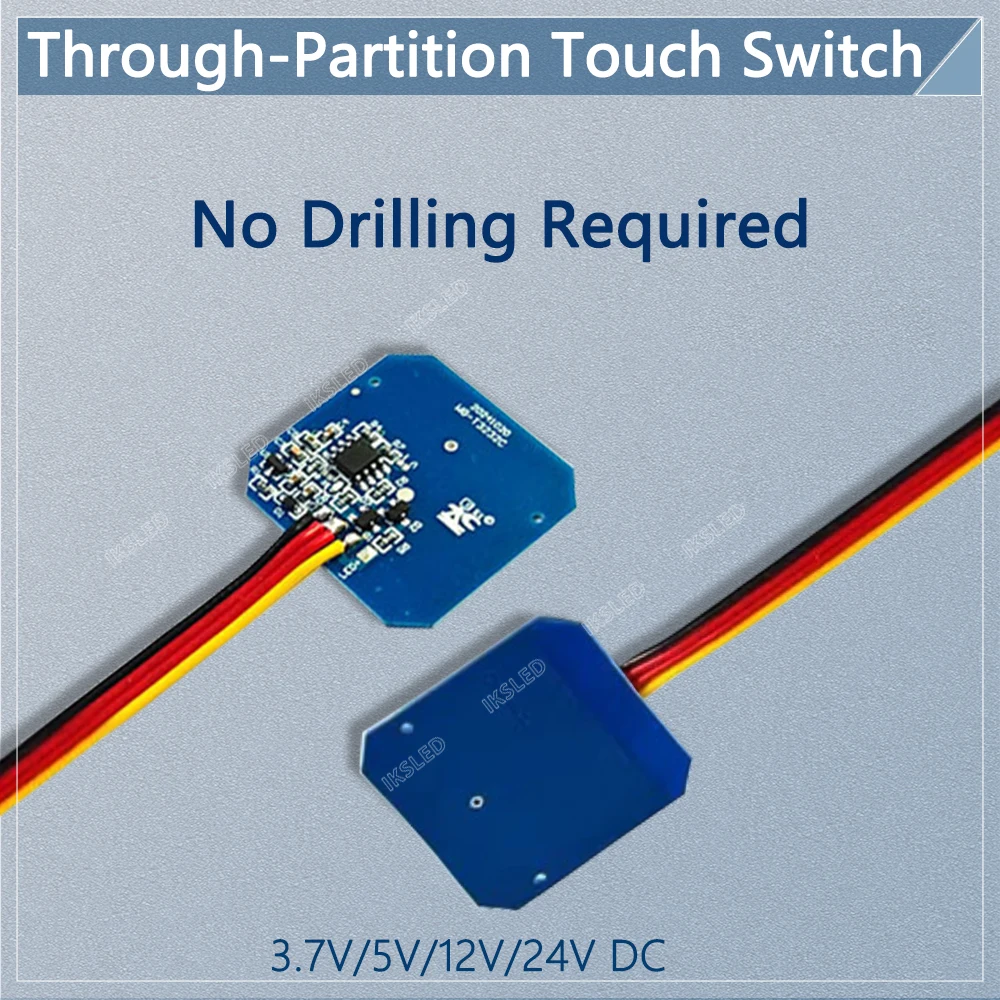 

3.7V-24V 3A penetrating wood board touch/hand scan sensor switch accessories, suitable for wood/glass/acrylic cabinets/closets