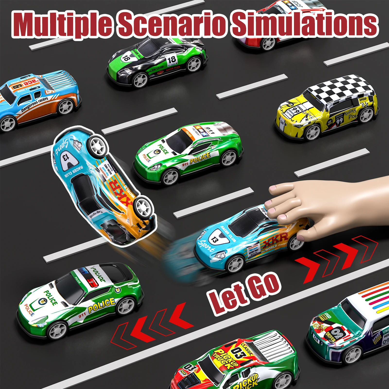 12/50 Stück Packung zurückziehen Kinder Autos Spielzeug mit Aufbewahrungsbox Mini Fahrzeuge Spielzeug Bulk Rennwagen Spielzeug für 3-6 Jahre Jungen Geburtstagsgeschenke