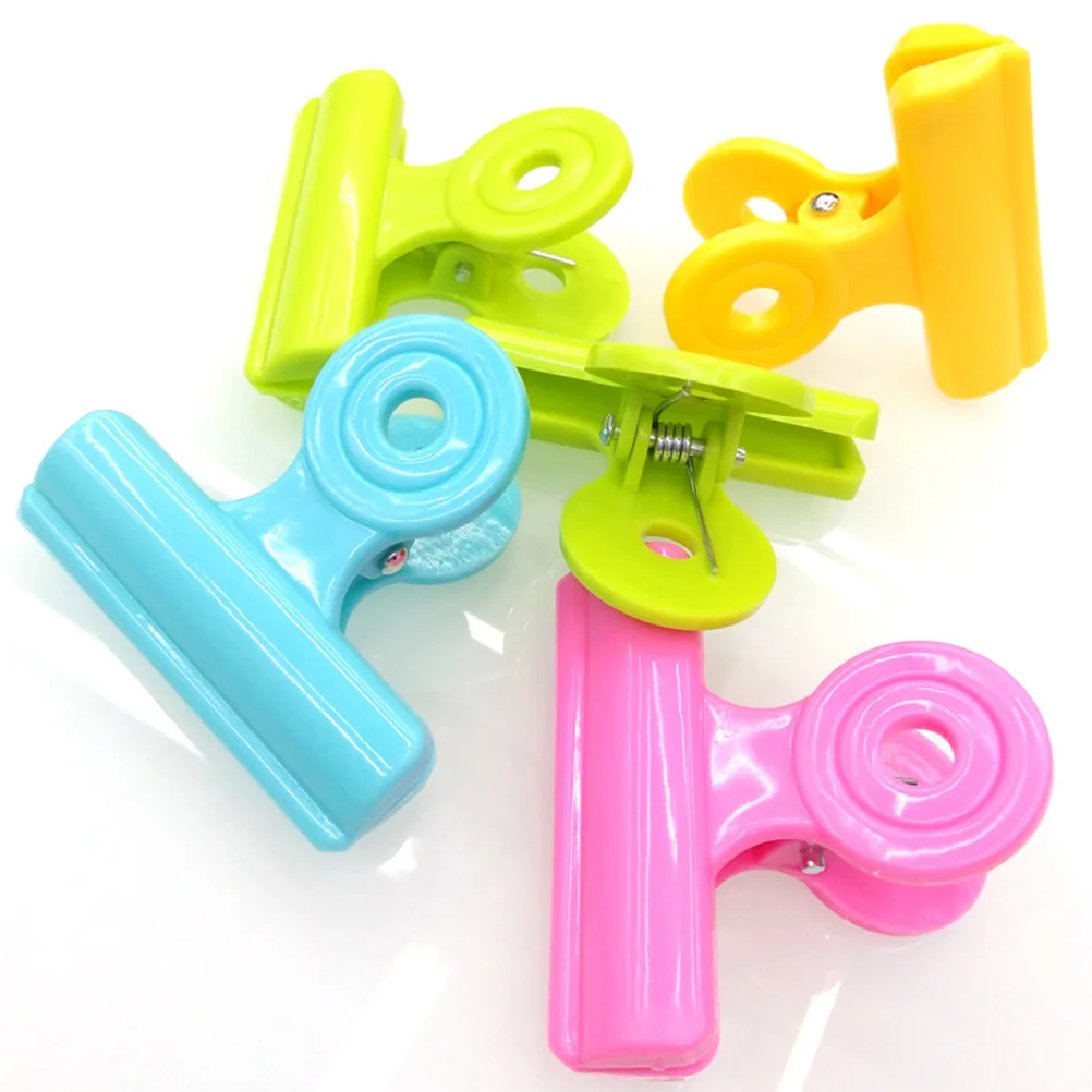 

24 Pcs Office Supplies Plastic Clip Document Hinge Clips Test Paper Rainbow Binder